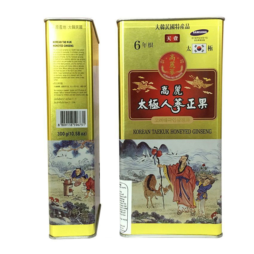 Sâm Thái Cực Tẩm Mật Ong Daedong Hàn Quốc Hộp 300g 7 Củ