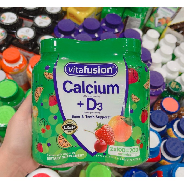 KẸO DẺO VITAFUSION CALCIUM + D3 500mg DATE 2023