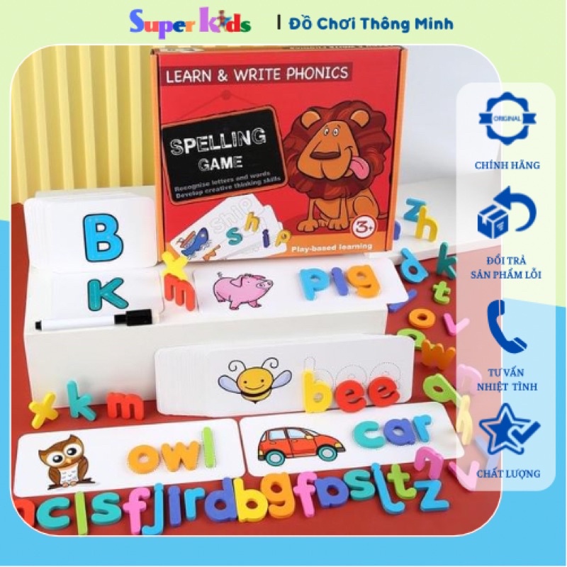 Spelling Game - Đồ Chơi Ghép Chữ Đánh Vần - Thẻ Học Tiếng Anh