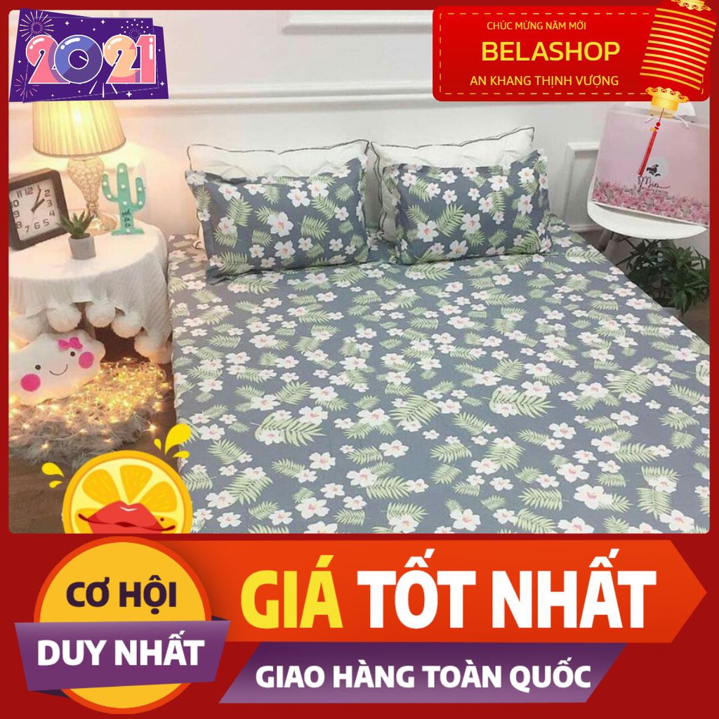 Bộ ga gối Drap 1m8 Cotton Poly Vikona mã 19