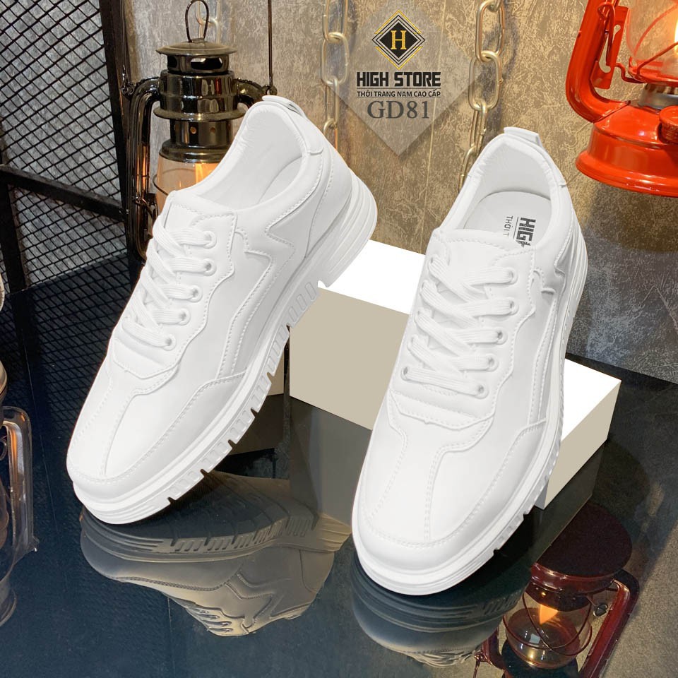 sneaker nam Giày Da Nam Màu Trắng Dáng Thể Thao Cổ Thấp 1993Shop - Giầy Nam Da Pu Đế Bệt Size Từ 38 