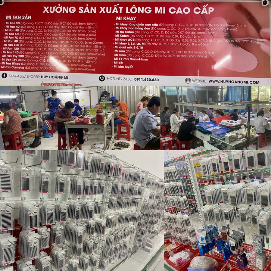 Mi Fan 4d độ cong C-CC-D HỐP 500 FAN, 0.07_Keo Nối Mi__dụng cụ mi giá rẻ__Tổng Kho Sỉ Miền Nam