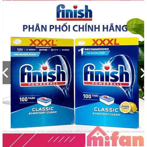 100 Viên rửa bát Finish Classic ( Nk Đức )