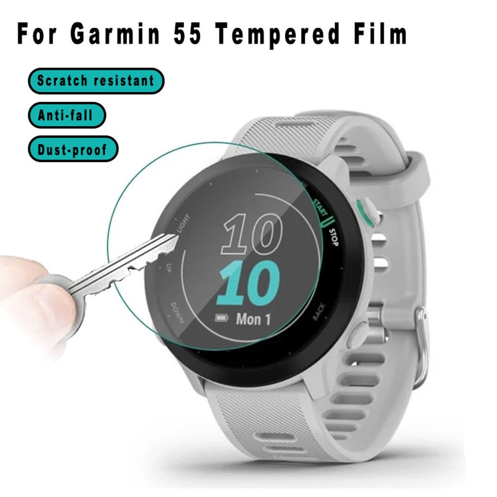 3 Gói Cho Garmin Forerunner 55 Kính Cường Lực Bảo Vệ Màn Hình Cho Garmin Forerunner 55 [Độ Cứng 2.5D