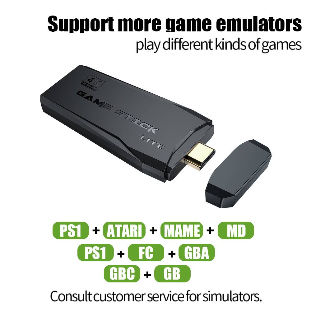 M8 TV HDMI Mini HD Wireless Arcade Joystick 32G / 64G Tích hợp 10000 trò chơi Trò chơi cổ điển Trò chơi truyền hình không dây Bảng điều khiển trò chơi truyền hình PS1