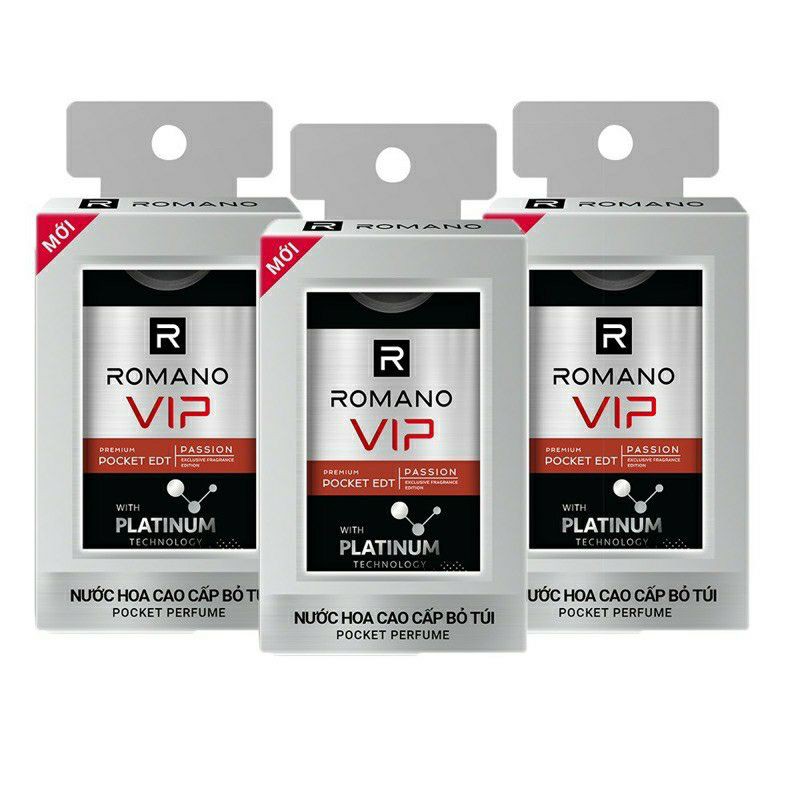 Nước hoa bỏ túi Romano Vip Passion /Vision 18ml