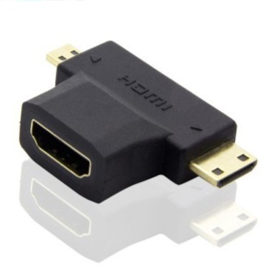 Đầu chuyển đổi cổng Micro HDMI & Mini HDMI sang cổng cắm HDMI 1.4 3 trong 1 tiện dụng