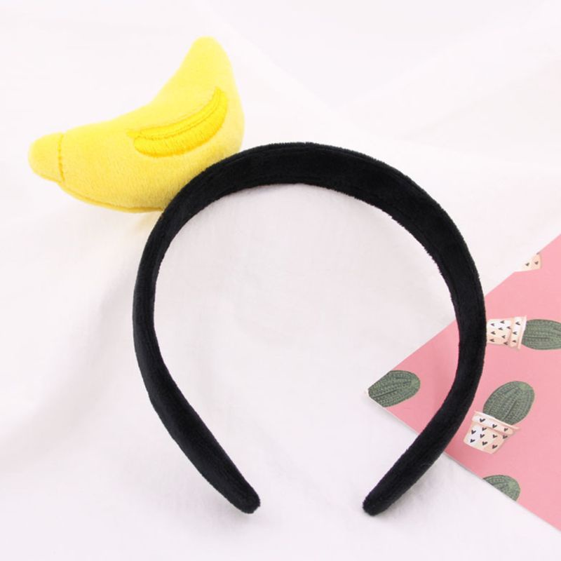 Flgo Băng Đô Vải Lông Họa Tiết Trái Cây Hoạt Hình 3D Nhiều Màu Sắc Dễ Thương Cho Bé