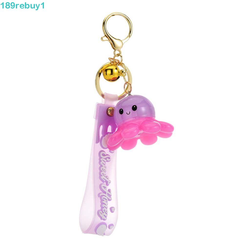 Rebuy1 Móc Khóa Hình Bạch Tuộc Hoạt Hình Trang Trí Xe Hơi