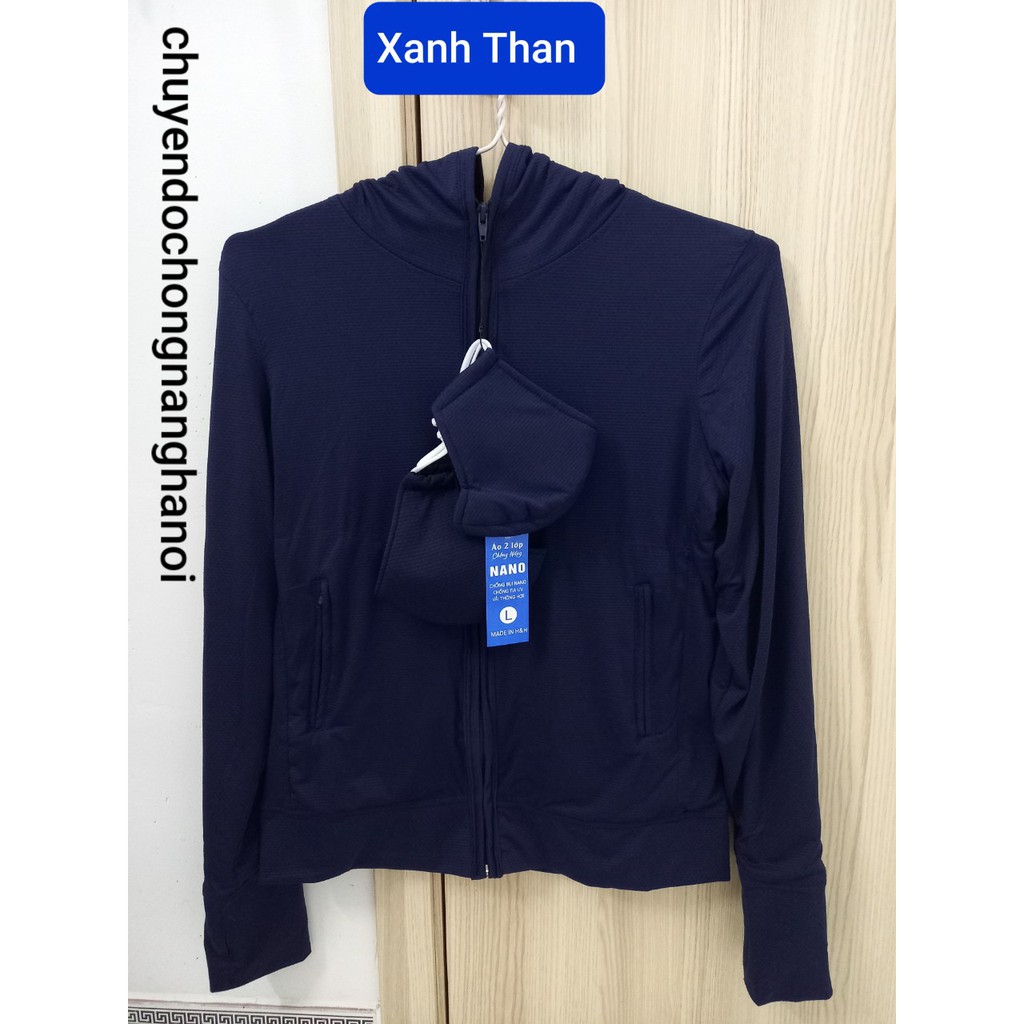 Áo chống nắng 2 lớp cotton thông hơi chống tia UV, bụi Nano cao cấp | BigBuy360 - bigbuy360.vn