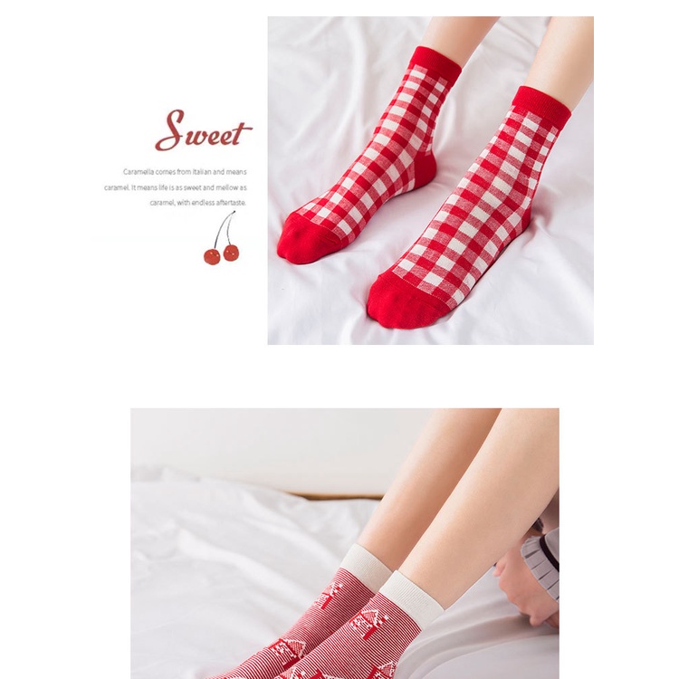 Tất giáng sinh Vớ Noel Christmas nữ Họa tiết Cực xinh Chất Cotton mềm mịn