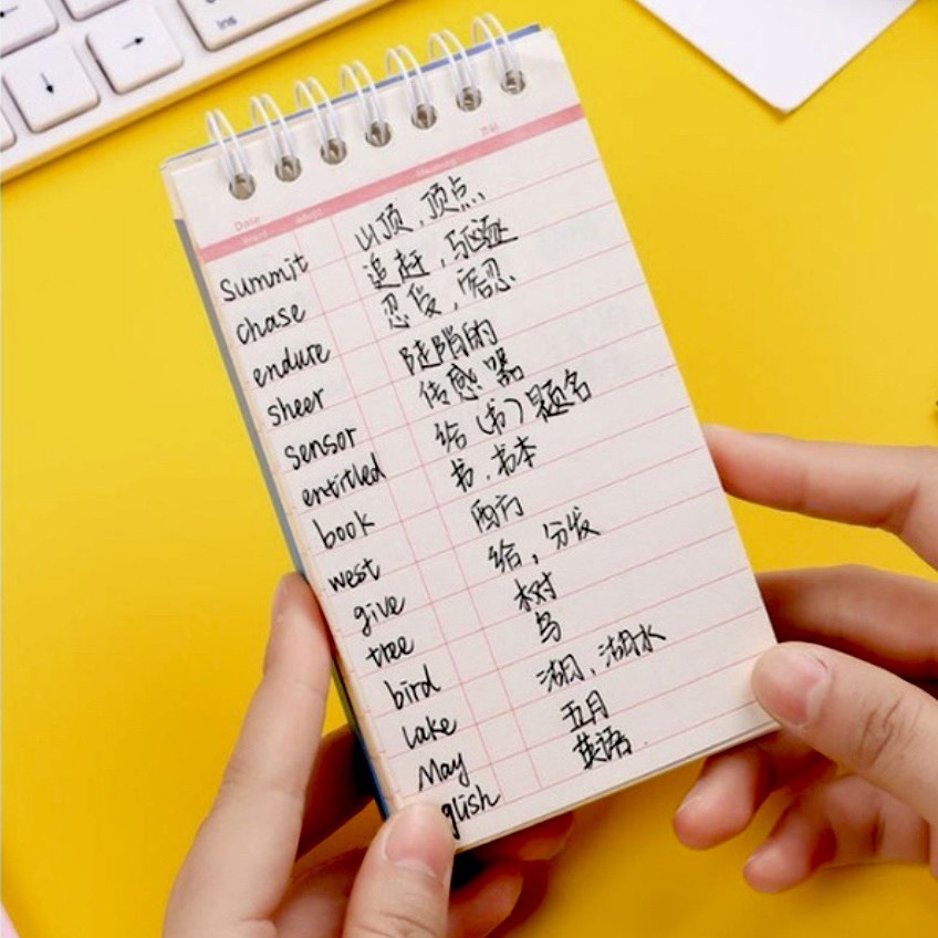Sổ tay cute 80 trang học Từ Vựng Tiếng Anh, Sổ ghi chú nhiều mẫu xinh xắn ST02