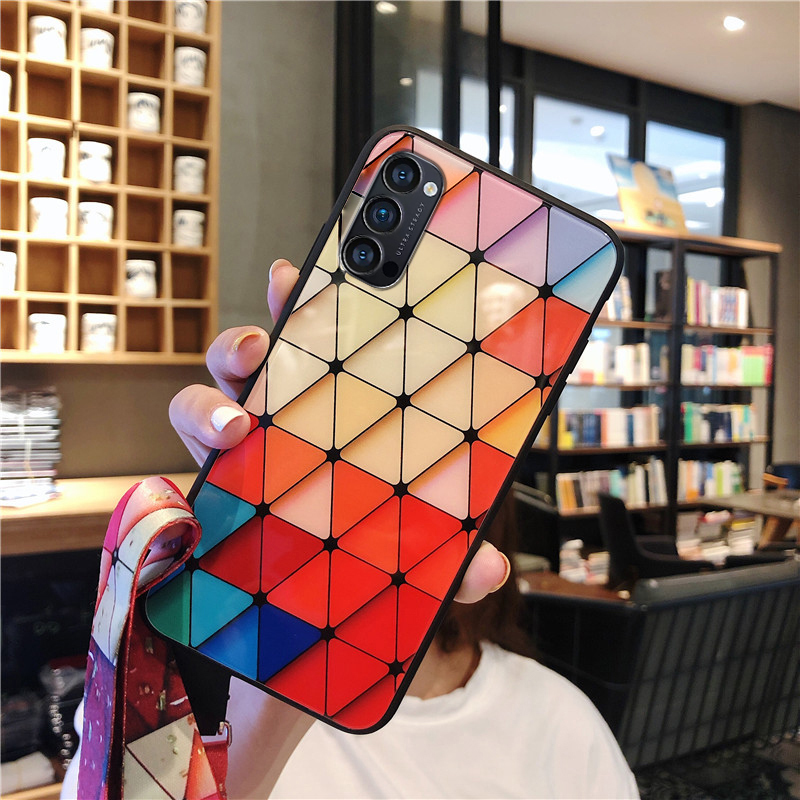 Ốp Điện Thoại Mềm Họa Tiết Kim Cương Cho Oppo A76 A54 A94 2021 A74 4g 5G Reno 7 6 5 5G 4 4g Realme C11 C15 Reno 4