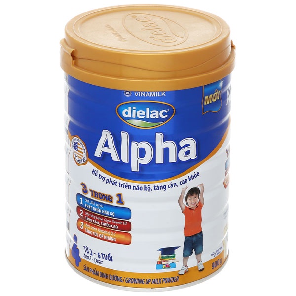 Sữa bột Dielac Alpha 4 lon 900g (2 - 6 tuổi)