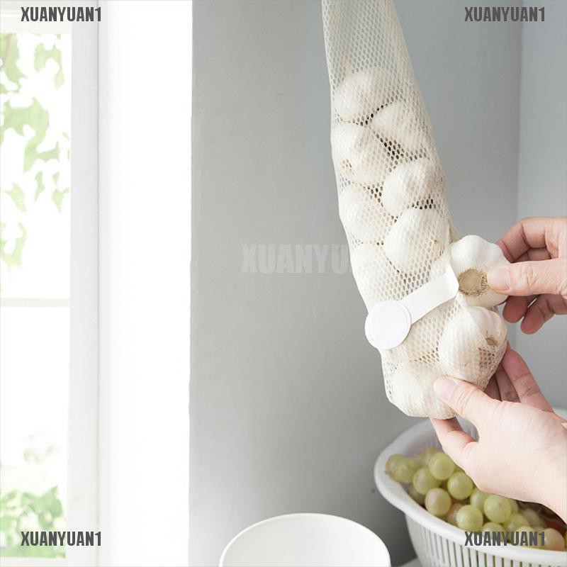 [XUANYUAN1] Túi Lưới Thoáng Khí Đựng Hành Tỏi Rau Củ Quả Dạng Treo