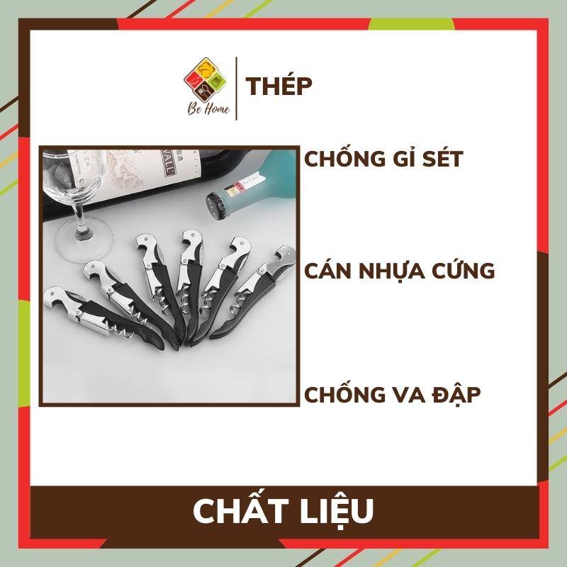 Dụng cụ mở nút chai rượu vang BEHOME Dụng cụ khui mở hộp - mở rượu - bia đa năng