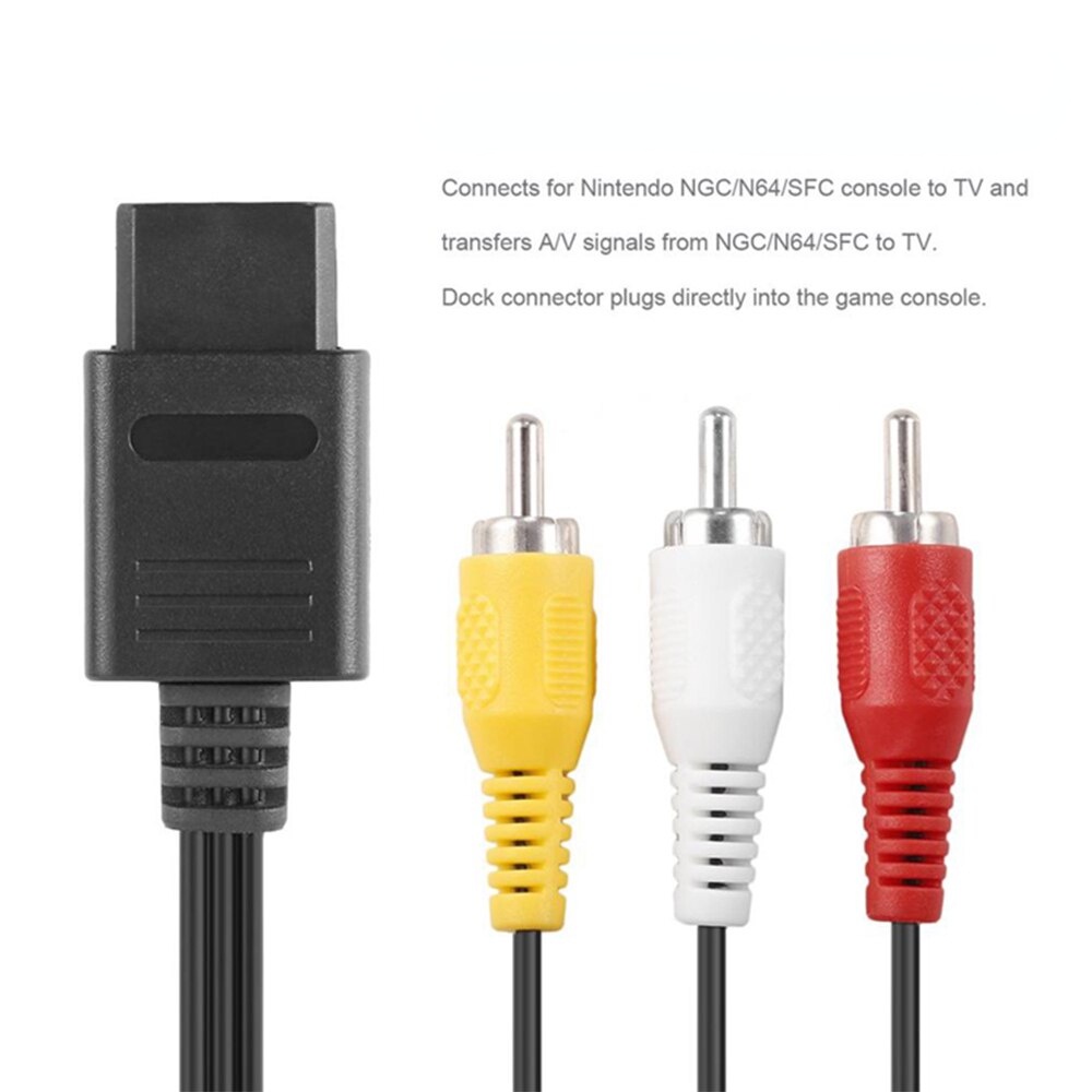 Dây Cáp Âm Thanh / Hình Ảnh AV Sang RCA Cho GameCube N64 SNES