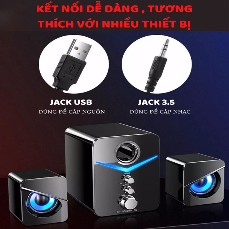 Loa vi tính để bàn MC-PC1 SUPER BASS cực chất, có LED RGB, dòng loa máy tính cao cấp cho laptop, pc, điện thoại