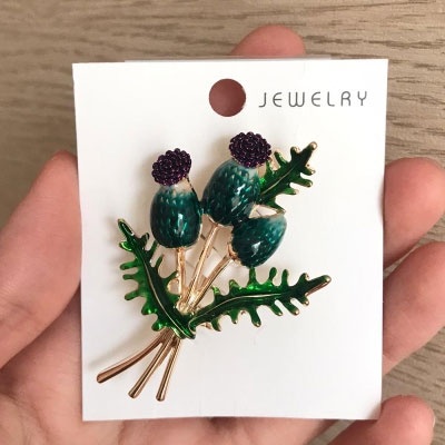 Ghim Cài Áo Hình Hoa Tulip Bằng Kim Loại Tráng Men Cho Nữ