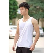 Áo ba lỗ nam trắng chất cotton đông xuân thoáng mát cổ tròn form rộng có big size tay ngắn Chibishopsince2018