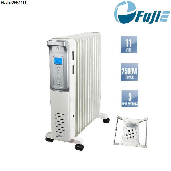 Máy sưởi dầu nhập khẩu không khô da CN Nhật Bản FujiE OFR4411 sưởi điện 11 thanh tự ngắt không đốt oxi bảo hành 12 tháng