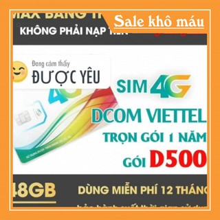Sim d500 Viettel vào mạng 1 năm