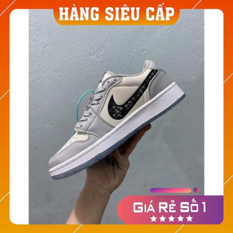 [ FREESHIP –BẢO HÀNH 1 NĂM] GIÀY SNEAKER NAM NỮ JORDAN  THẤP CỔ ĐẾ TRONG TRẮNG HOT TREND