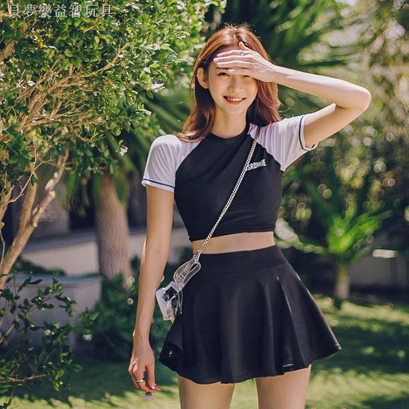 Bộ Đồ Bơi Lưng Cao Ôm Dáng Phong Cách Hàn Quốc Cho Nữ Đen | BigBuy360 - bigbuy360.vn