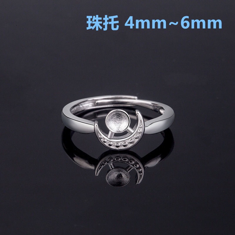 Giá Đỡ Hạt Xỏ Lỗ Bằng Bạc S925 Hình Bướm / Lá / Ngọc Trai / Đá Mã Não Xinh Xắn