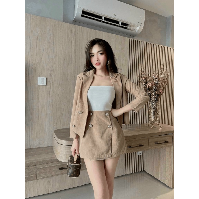 [ PHONG CÁCH TIỂU THƯ/ THƯ KÝ ] SET ( 3 TRONG 1 ) TUYẾT MƯA LÓT COTTON MẶC SIÊU THOÁNG MÁT/ DỄ CHỊU/ THỜI TRANG, PHÙ HỢP