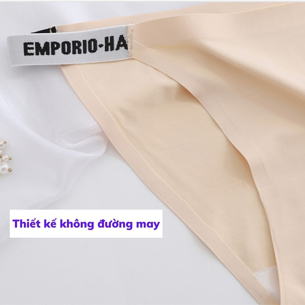 Quần lót nữ thun lạnh đúc su cao cấp không đường may chun hông in chữ gợi cảm và sexy DEVARI L013