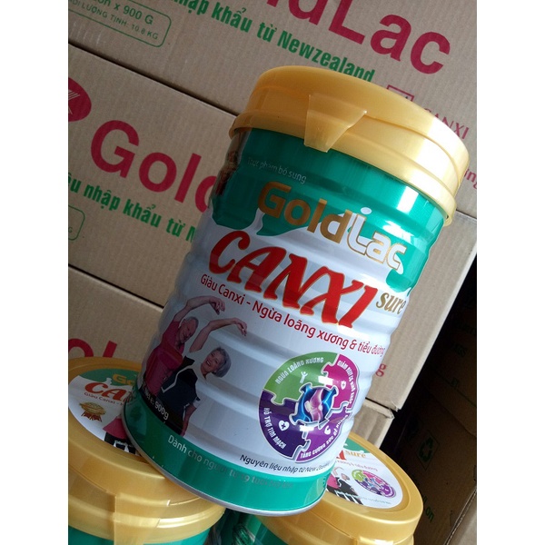 Sữa canxi cho người già Goldlac lon 900g (HSD 2024) - Bổ xung canxi, phòng ngừa bệnh loãng xương và tiểu đường