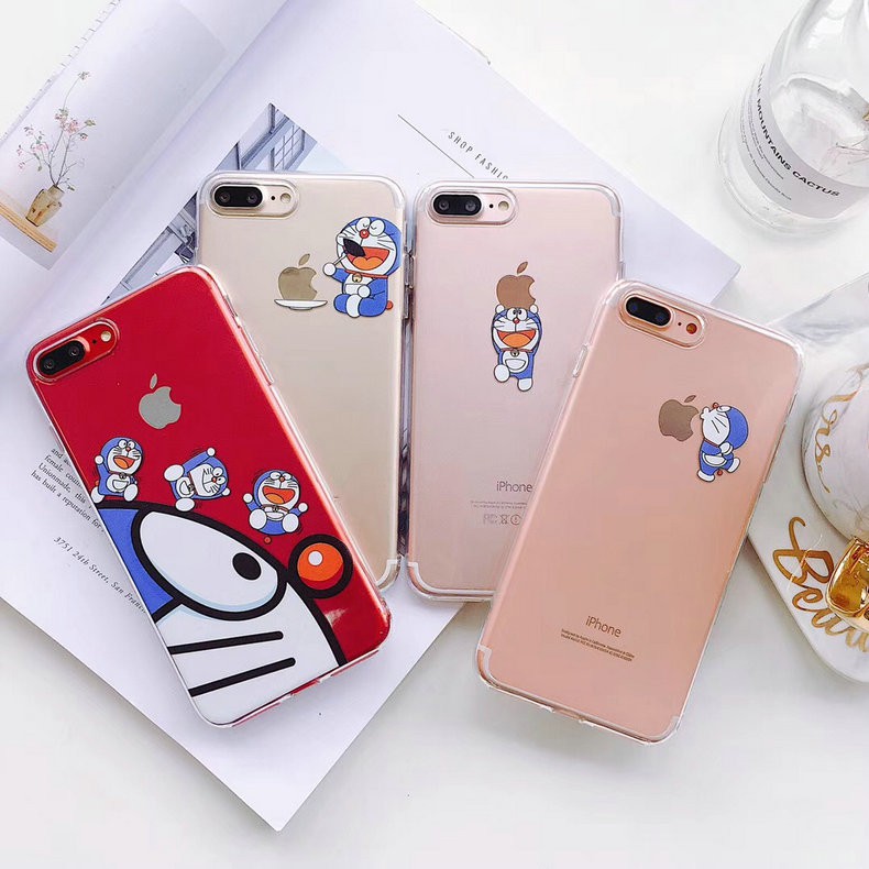 ốp lưng dẻo trong iphone 5/6/7/8/X/XS MAX/11 PRO /12 PRO MAX hình doremon dễ thương