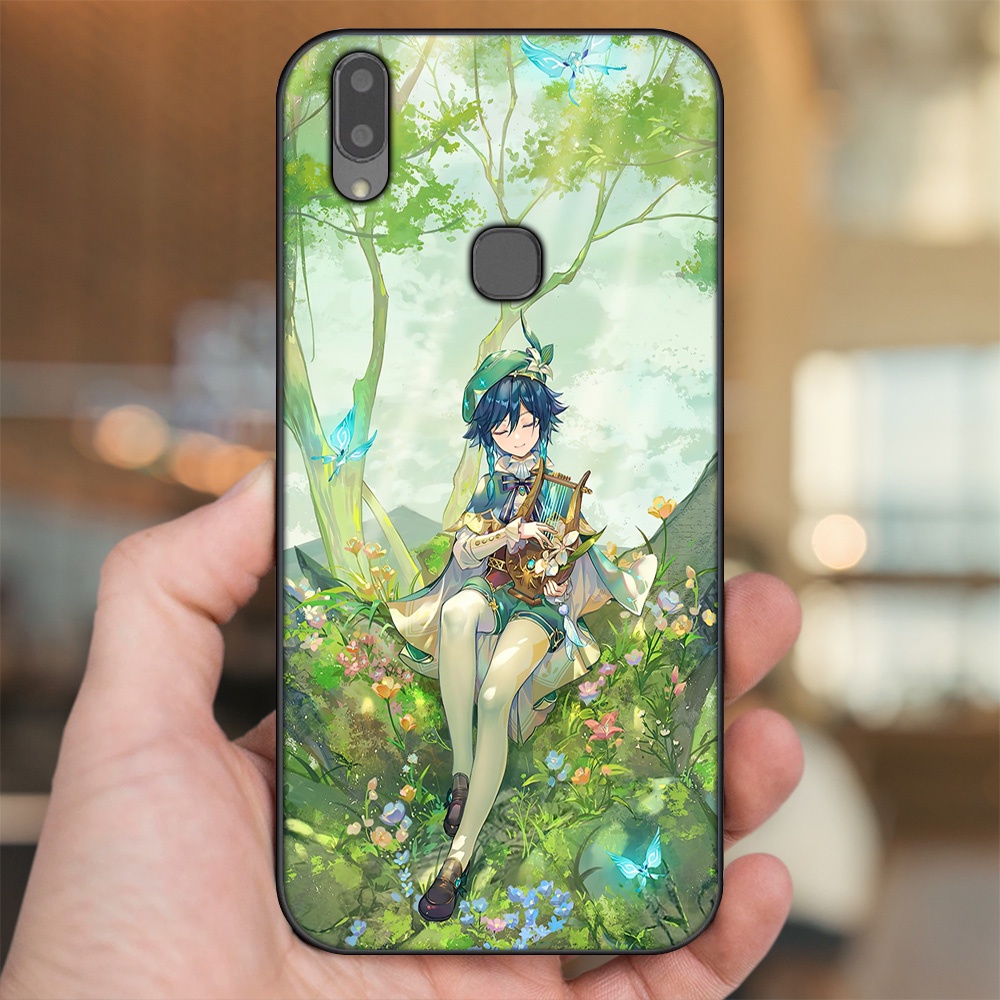 Ốp lưng Vivo V9, Y85, V11i viền đen in hình Venti Genshin Impact