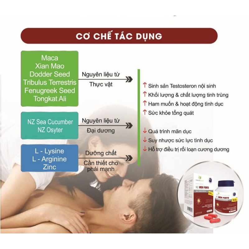 Viên uống everyday health NZ- men forte Tăng cường sinh lý Nam, tinh chất hàu, giúp bổ thận, hỗ trợ xuất tinh sớm - NTTH
