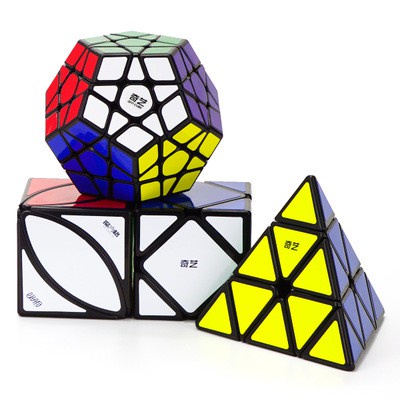 Combo Rubik Biến Thể QiYi Gift Box Set 4 Mastermorphix Pyraminx Megaminx Skewb Ivy cube