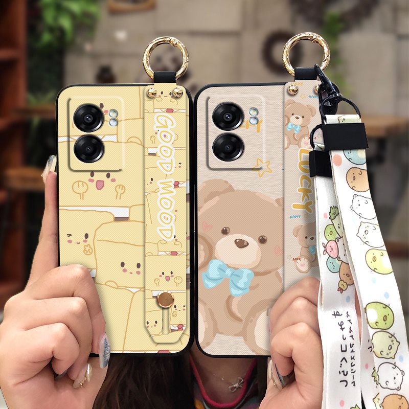 Ốp Điện Thoại Mềm Có Dây Đeo Thời Trang Cho OPPO A57 5G 2022/Realme Q5i/V23/Narzo50 5G