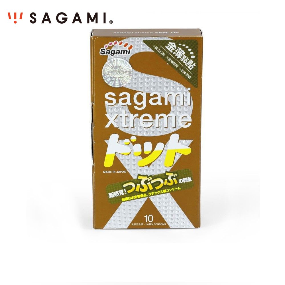 Bao Cao Su SAGAMI XTREME FEEL UP Gai Sần Kéo Dài Thời Gian - Hộp 10c