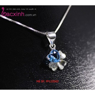 Mặt Dây chuyền bạc Ý 925 Bạc xinh Huệ Ngân -Cỏ bốn lá may mắn PP1220-MDC