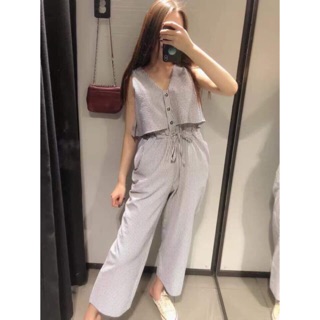 #zara JUMPSUIT VIỀN NỔI ✖️