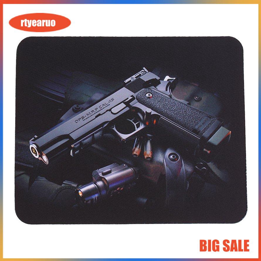 Miếng lót chuột chuyên game chống trượt in hình cây súng kích thước 22cm*18cm