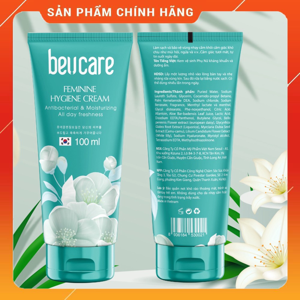 Dung Dịch Vệ Sinh Phụ Nữ Và Vệ Sinh Cốc Nguyệt San BeUcare 100ml Chính Hãng