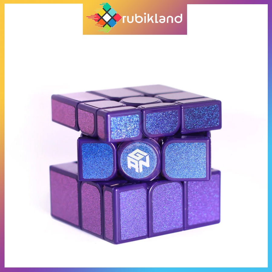 Rubik Gan Mirror 3x3 Màu Tím Rubic Biến Thể Bump Purple Tráng Gương Hàng Cao Cấp Có Nam Châm Đồ Chơi Trí Tuệ