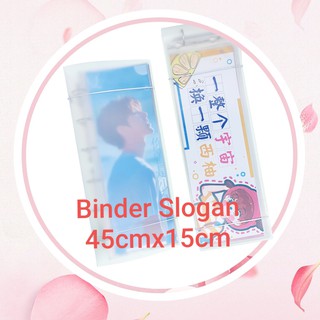 BINDER nhựa cứng đựng slogan, banner cỡ 45*15cm (hàng đặt trước)
