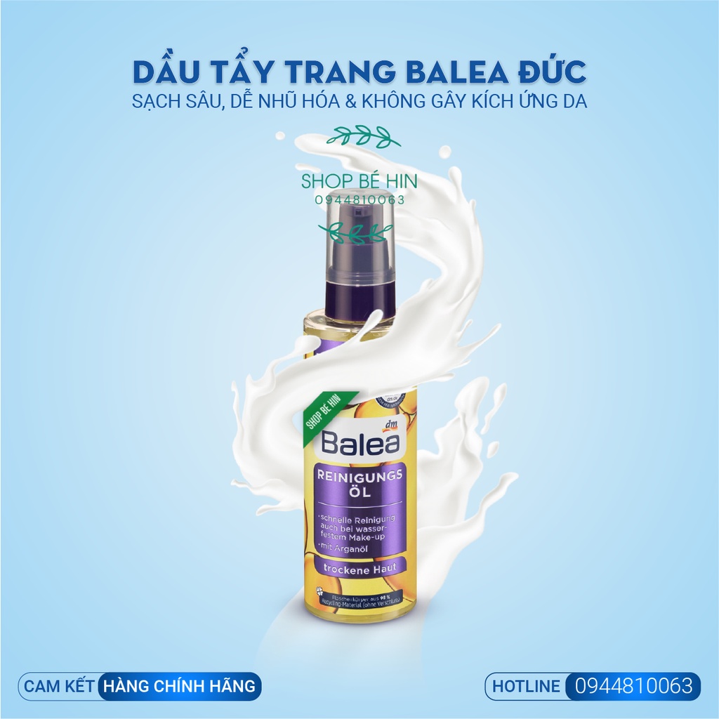Dầu tẩy trang Balea, dầu tẩy trang sạch sâu, dễ nhũ hoá, không gây kích ứng da, Hàng Đức chính hãng
