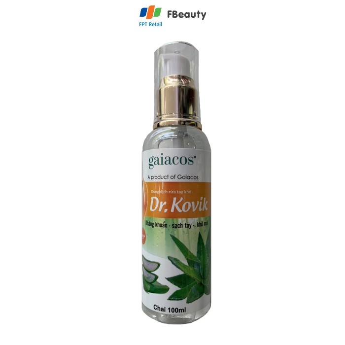 Dung dịch rửa tay khô Dr.Kovik kháng khuẩn sạch tay khử mùi 100ml