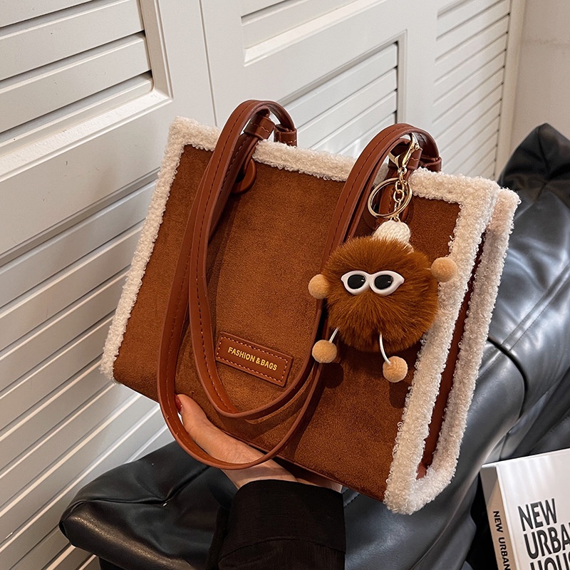 Túi Xách Da Lộn Dáng Vuông Nhỏ Thời Trang Cao Cấp Cho Nữ