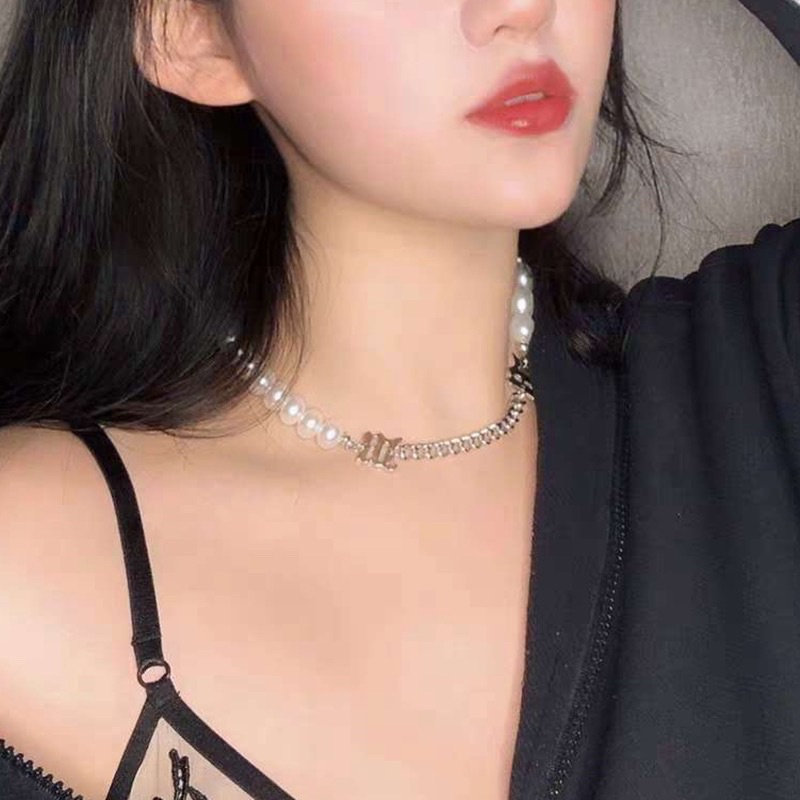 Vòng cổ chuỗi ngọc phong cách Hàn Quốc cổ điển J74