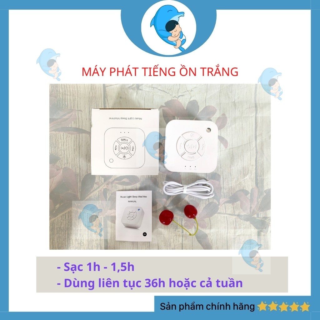 Máy Phát Tiếng Ồn Trắng White Noise Giúp Bé Ngủ Ngon, Sâu Giấc, Xóa Bớt Tiếng Ồn Xung Quanh 1 Đổi 1