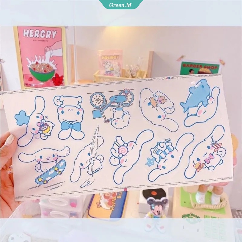 Miếng Dán Trang Trí Laptop/ Laptop Họa Tiết Hoạt Hình Kuromi My Melody Cinnamoroll Kitty Sanrio Dễ Thương Chống Thấm Nước
